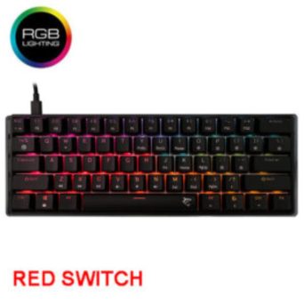 WHITE SHARK Shinobi 2 MECHANICAL KEYBOARD 60% RED SWITCH GK004111 BLACK