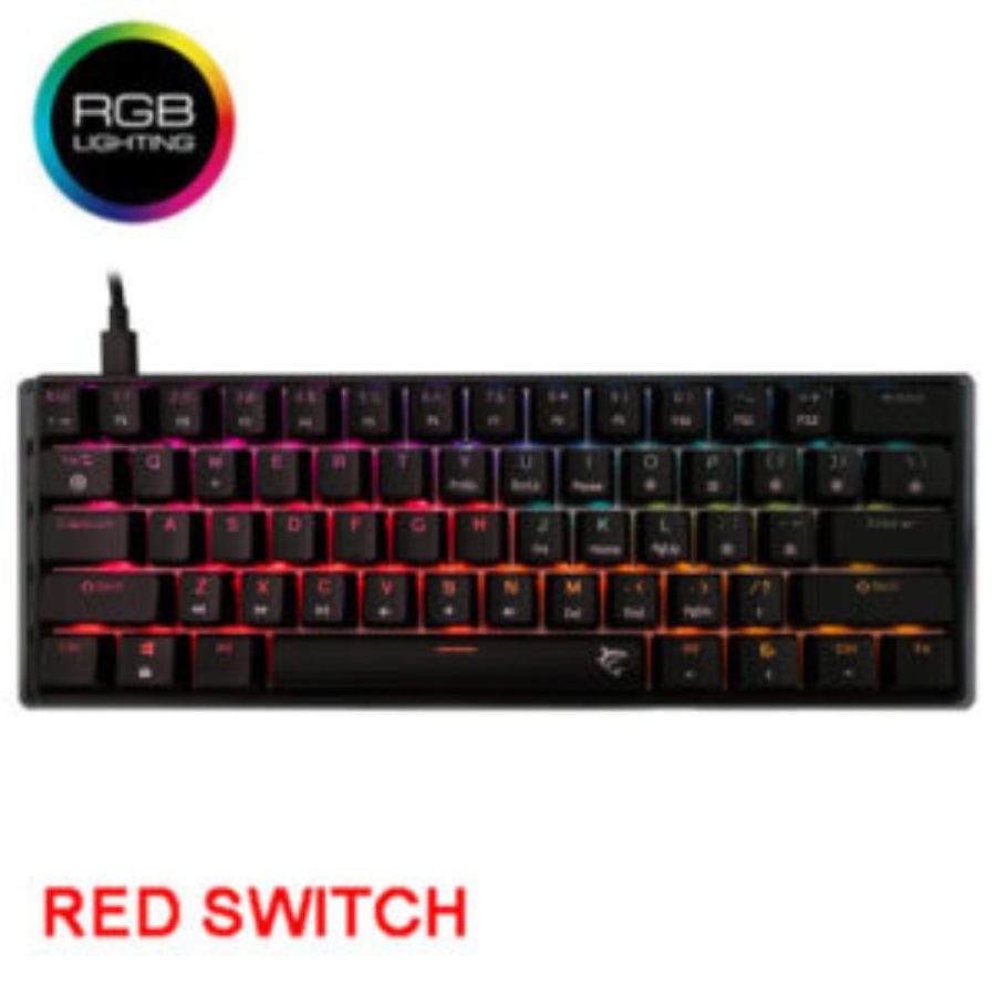 WHITE SHARK Shinobi 2 MECHANICAL KEYBOARD 60% RED SWITCH GK004111 BLACK