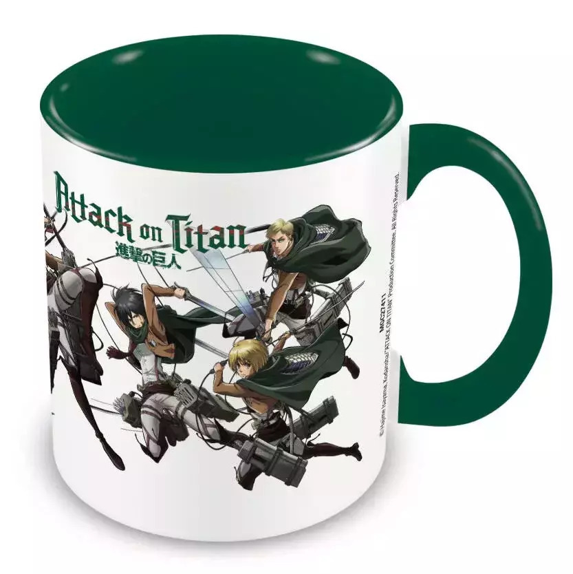 Pyramid Κεραμικη Κουπα Attack on Titan characters green interior 315 ml