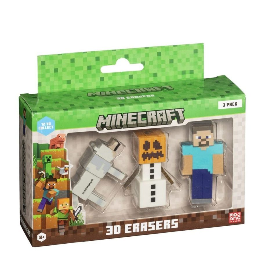 Mojang Studios Σετ γόμες Minecraft 3 pack Ver.B (MC4021B)