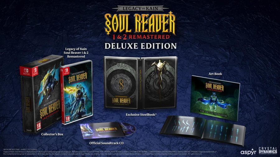 Legacy of Kain Soul Reaver 1 & 2 Remastered Deluxe Edition Nintendo Switch NEW