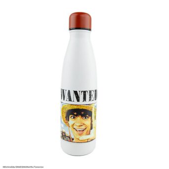 CINEREPLICAS Wanted Poster Luffy (Live Action) Metallic Bottle 500 ml