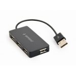 Gembird USB Hub 2.0, 4 Port, μαύρο