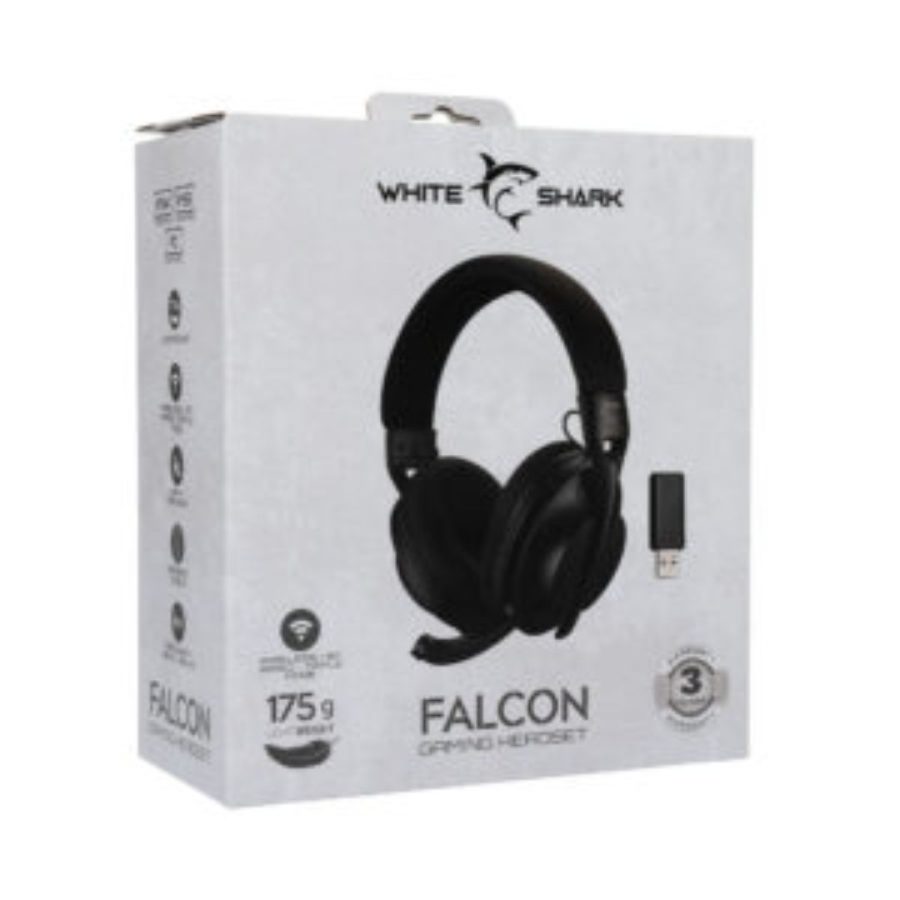 White Shark Falcon Triple Mode (Wired/Wireless/BT) Gaming Headset WGH-2441 Black