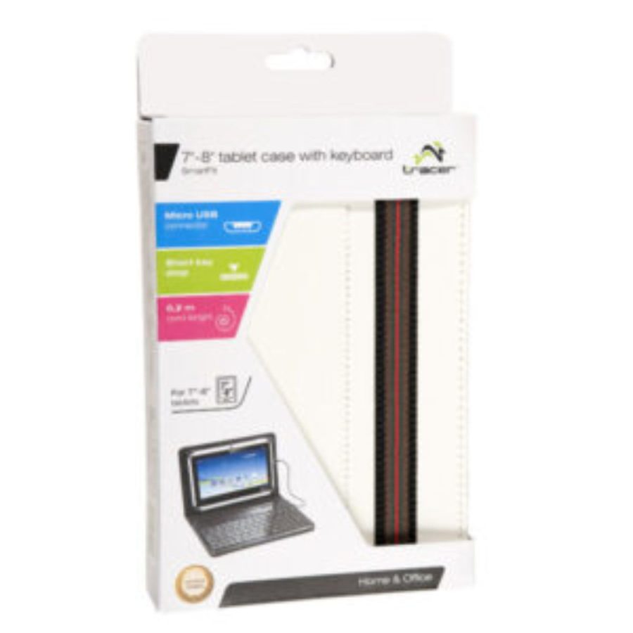 TRACER TABLET CASE WITH KBRD 7′-8′ SMART FIT WHITE
