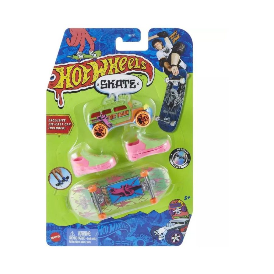 Hot Wheels Skate και παπούτσια Skate - Rockster & Howlan Tony Hawk Fingerboard Set (HNG65)