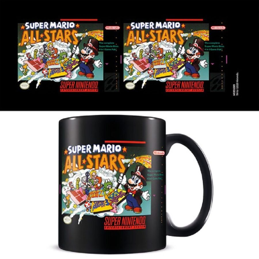 Pyramid Super Nintendo Super Mario All Stars Black Mug 315ml