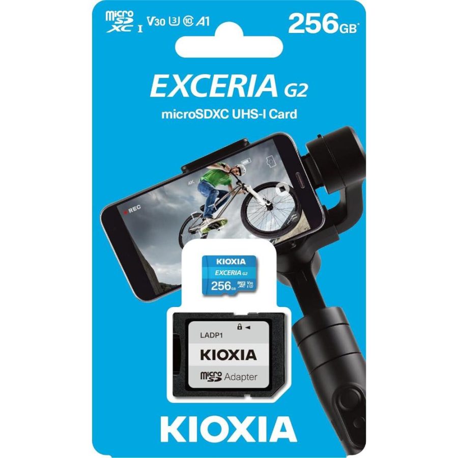 Kioxia Exceria G2 microSDXC 256GB Class 10 U3 V30 UHS-I με αντάπτορα (LMEX2L256GG2)