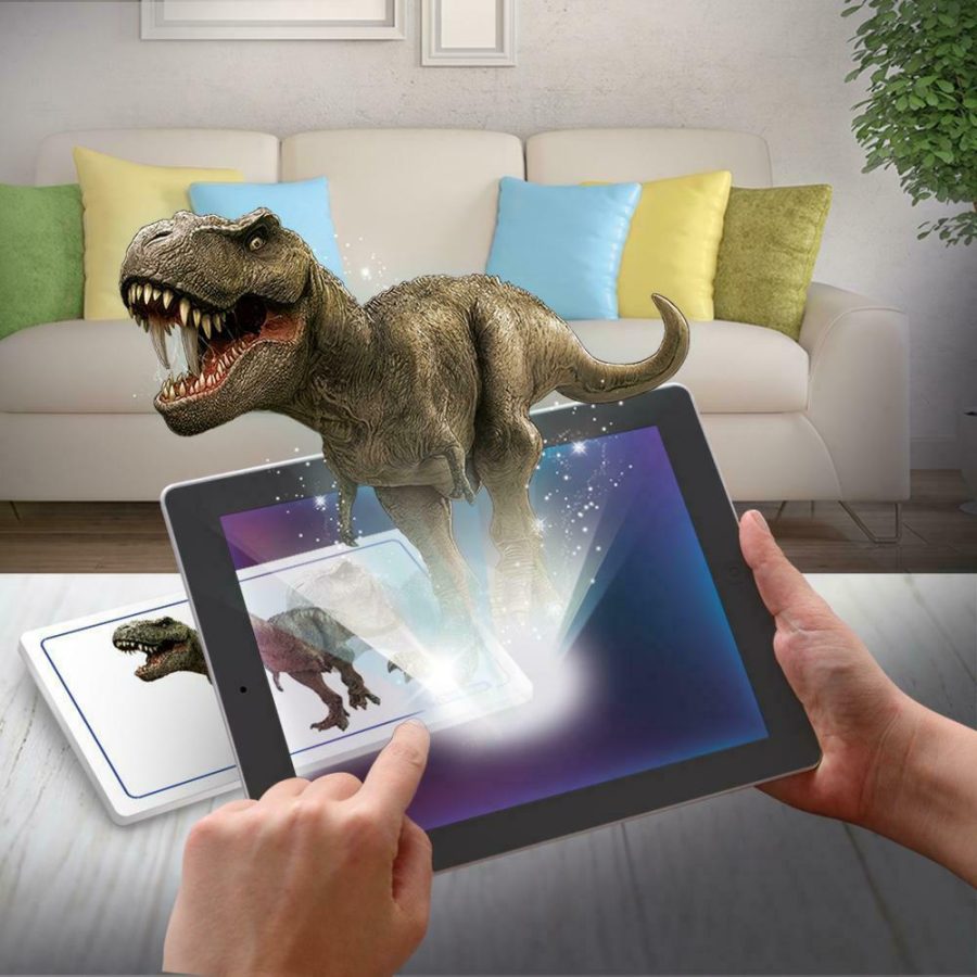 AS Clementoni Μαθαινω και Δημιουργω T Rex και Τρικερατωψ Επαυξημενη Πραγματικοτητα Fluo