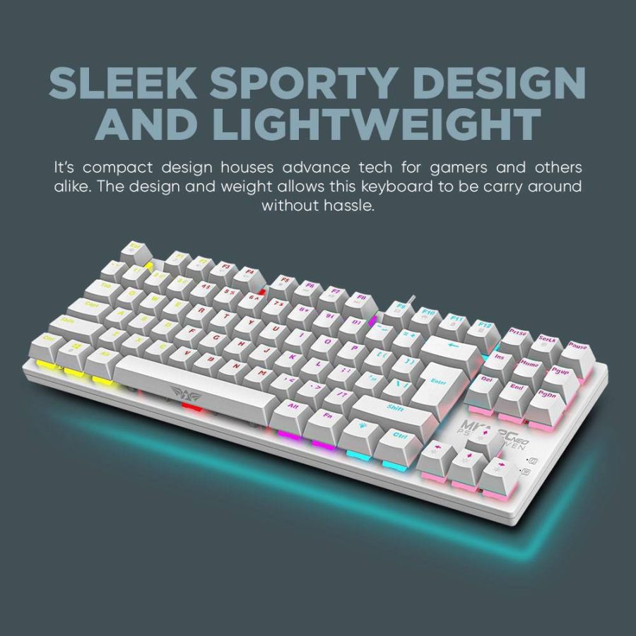 ARMAGGEDDON MECHANICAL KEYBOARD MKA-2C NEO WHITE TACTILE BROWN (Καφε) SWITCH