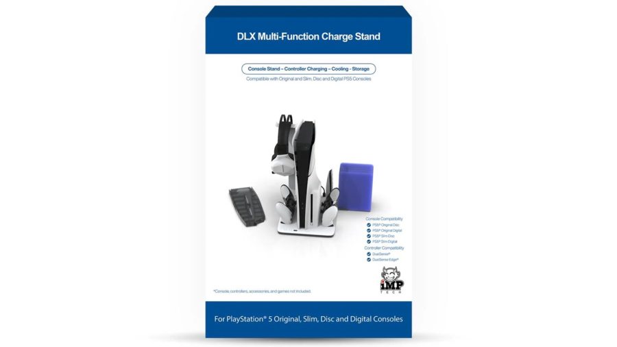 IMP DLX Βαση PS5 SLIM /PS5 FAT με Charges Controllers(inc. Edge), 3sp Fan w. game, headset and remote store