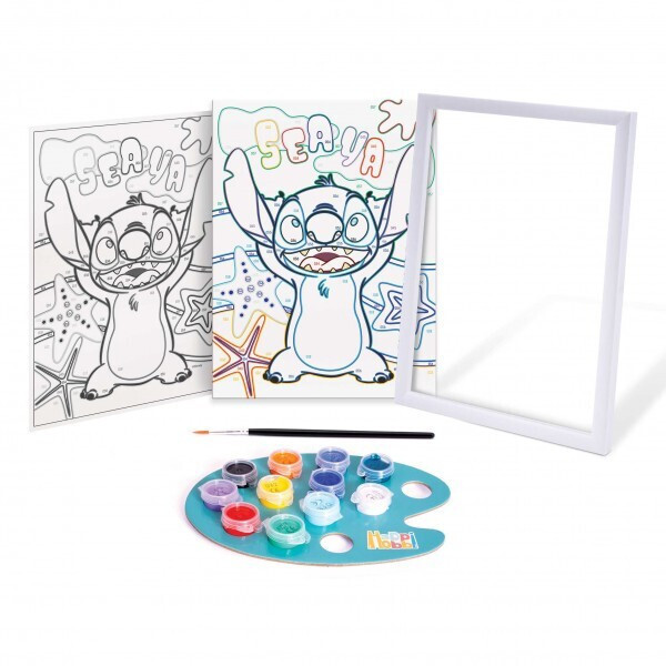 Happihobbi Paint andFrame Paint By Numbers Disney Stitch