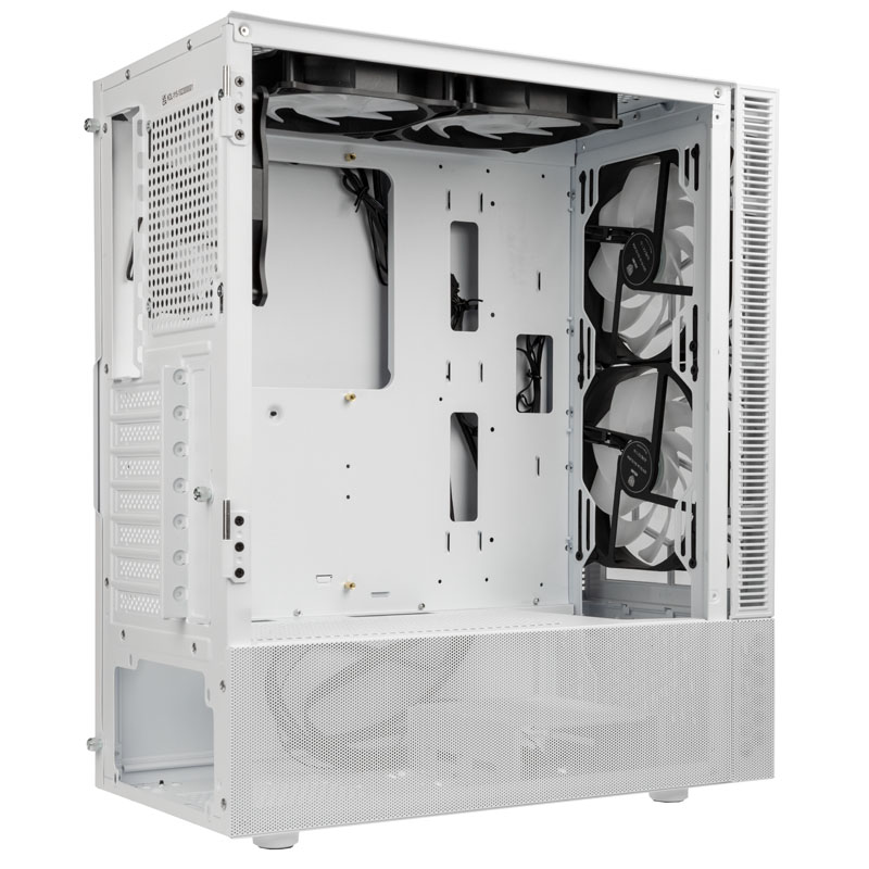 Kolink Observatory MX Glass ARGB Midi Tower Case – White (with 5 ARGB fans – 2x140mm & 3x120mm)