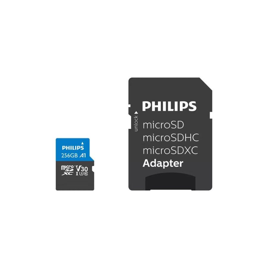 Philips Ultra Pro microSDXC 256GB Class 10 U3 V30 UHS-I με αντάπτορα (FM25MP65B/00)