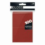 Ultra-Pro PRO-Gloss Red Standard Deck Protector 100ct (REM82694)