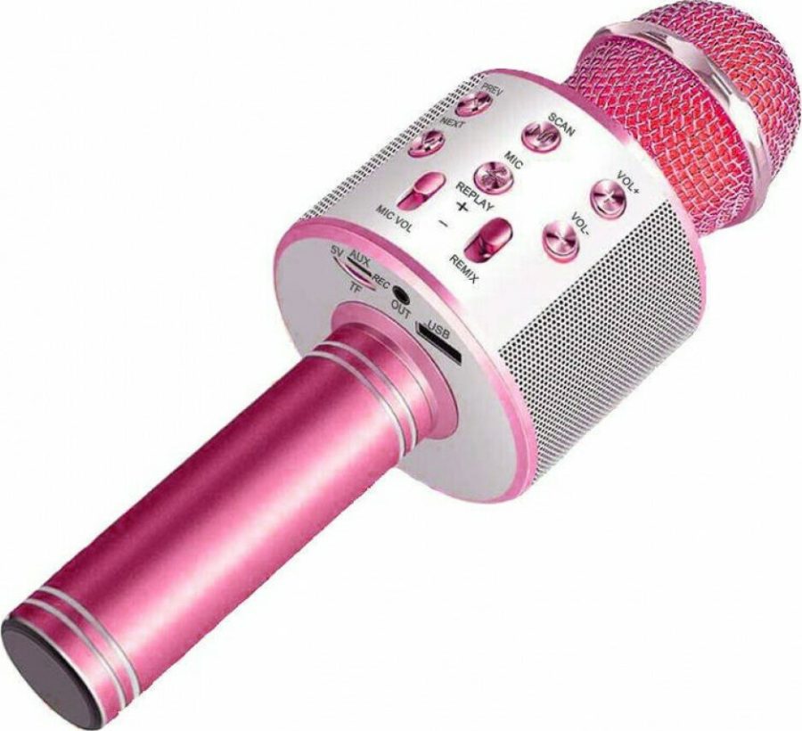 WSTER WS-858 Ασυρματο Μικροφωνο Karaoke WS-858 Ροζ