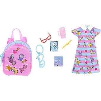 Mattel Barbie Deluxe Bag with School Outfit and themed Accessories Ρουχα για Κουκλες
