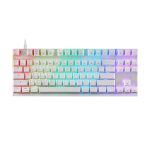 Motospeed Μηχανικο Πληκτρολογιο Ενσυρματο K82 RGB (Λευκό) με Outemu Red