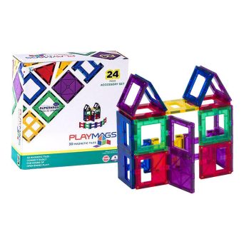 Playmags Μαγνητικα Τουβλακια για διαφορα σχεδια 3D (24τμχ)