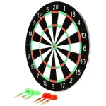Dart Game Κυκλικο Ποιοτικο Ταμπλο 38cm με 6 βελακια και 2 μεριες