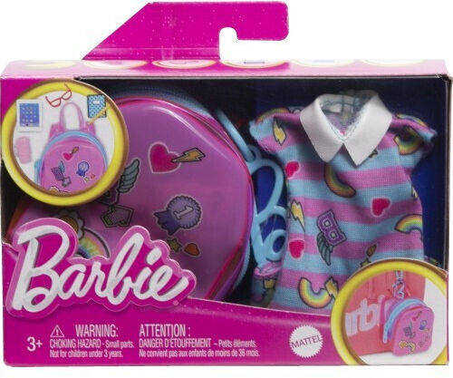 Mattel Barbie Deluxe Bag with School Outfit and themed Accessories Ρουχα για Κουκλες