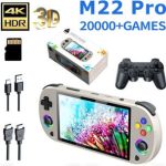 Retro M22pro Ηλεκτρονική Παιχνιδοκονσολα Retro 5.0 ιντσών και ασύρματο gamepad 20000+ games