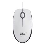Logitech M100 Optical Mouse (White, Wired) (910-005004)