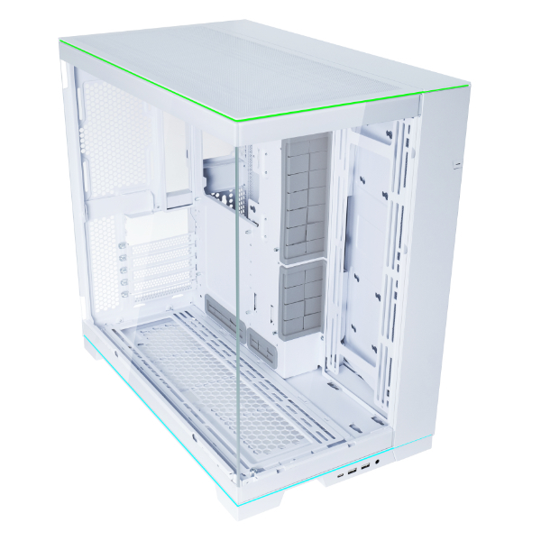 Lian Li O11D EVO RGB White – White EATX(under 280mm)/ATX Columnless Tower PC Case
