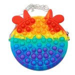 Τσαντα Popit 18cm Πολυχρωμη με Λουρακι