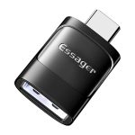 Essager Adapter OTG USB 3.0 female to USB-C male (black)