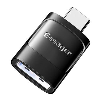 Essager Adapter OTG USB 3.0 female to USB-C male (black)