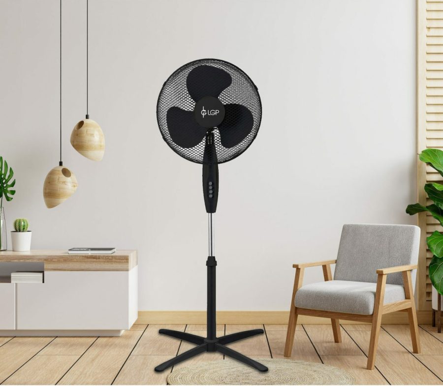 LGP STAND FAN 16′ 40CM 45W BLACK (LAM111870)