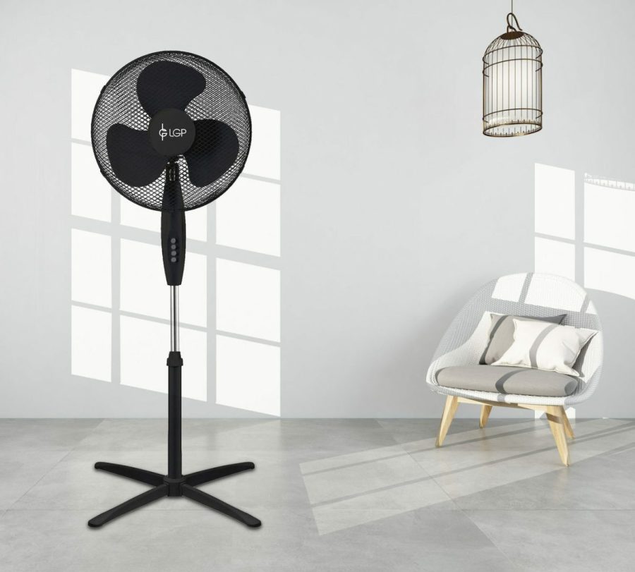 LGP STAND FAN 16′ 40CM 45W BLACK (LAM111870)