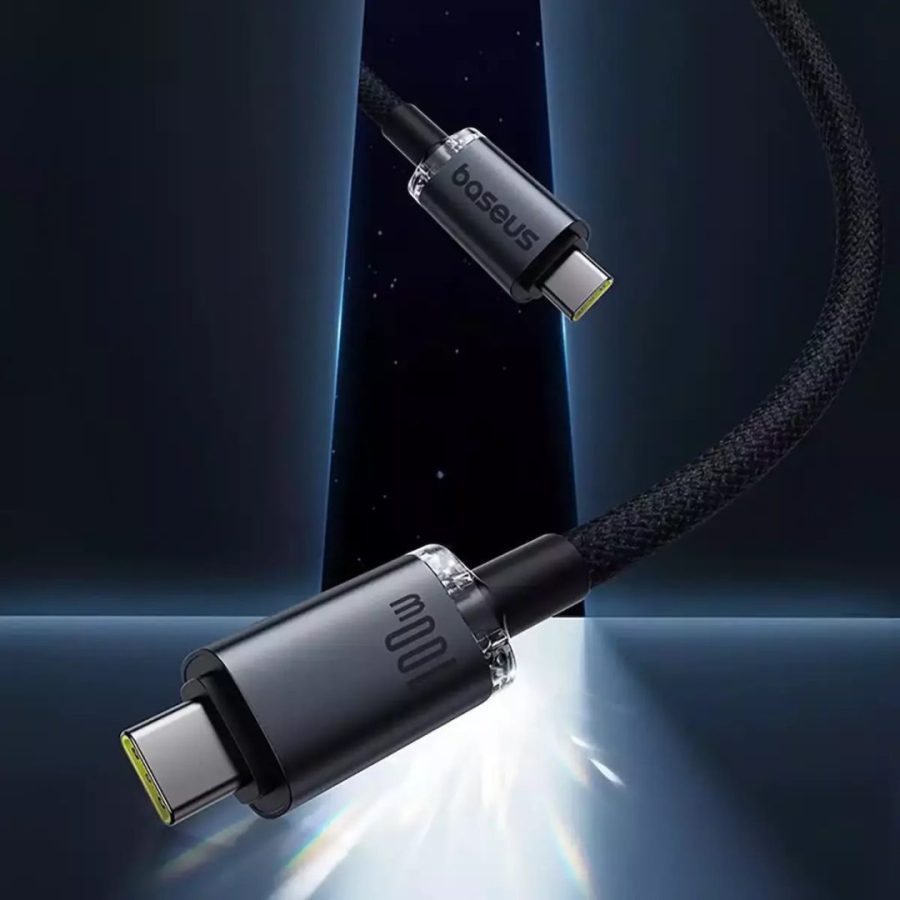 Baseus Fast Charging Cable Crystal Shine USB-C to USB-C 100W 1.5m 20Gb Black (P10318204111-00)