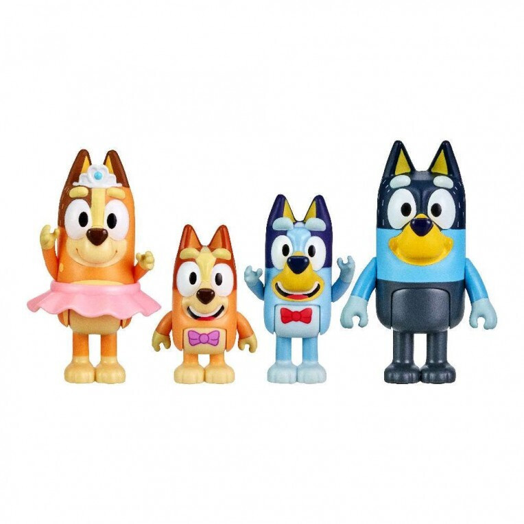 Giochi Preziosi Bluey: Φιγούρα 4 Pack Οικογένεια Solid (BLY38100)