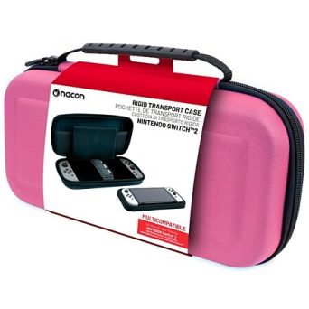 Nacon Travel Pouch For Nintendo Switch 2 Pink ( MultiCompatible w/all Switch models)