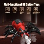 Spider Ηλεκτρονική Τηλεκατευθυνόμενο Αραχνη με Τηλεχειριστηριο με Καπνο και Ηχο Κόκκινο 25cm