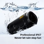 QCY Ηχειο SP7 Black – Portable Bluetooth Speaker w Stereo Sound 40W, Mic for Calls, RGB Light Show