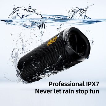 QCY Ηχειο SP7 Black – Portable Bluetooth Speaker w Stereo Sound 40W, Mic for Calls, RGB Light Show