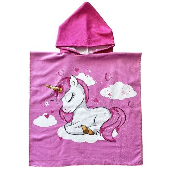 SummerTiempo Πόντσο Παιδικό Θαλάσσης Microfiber Μονόκερος 60x120cm (42-2941)