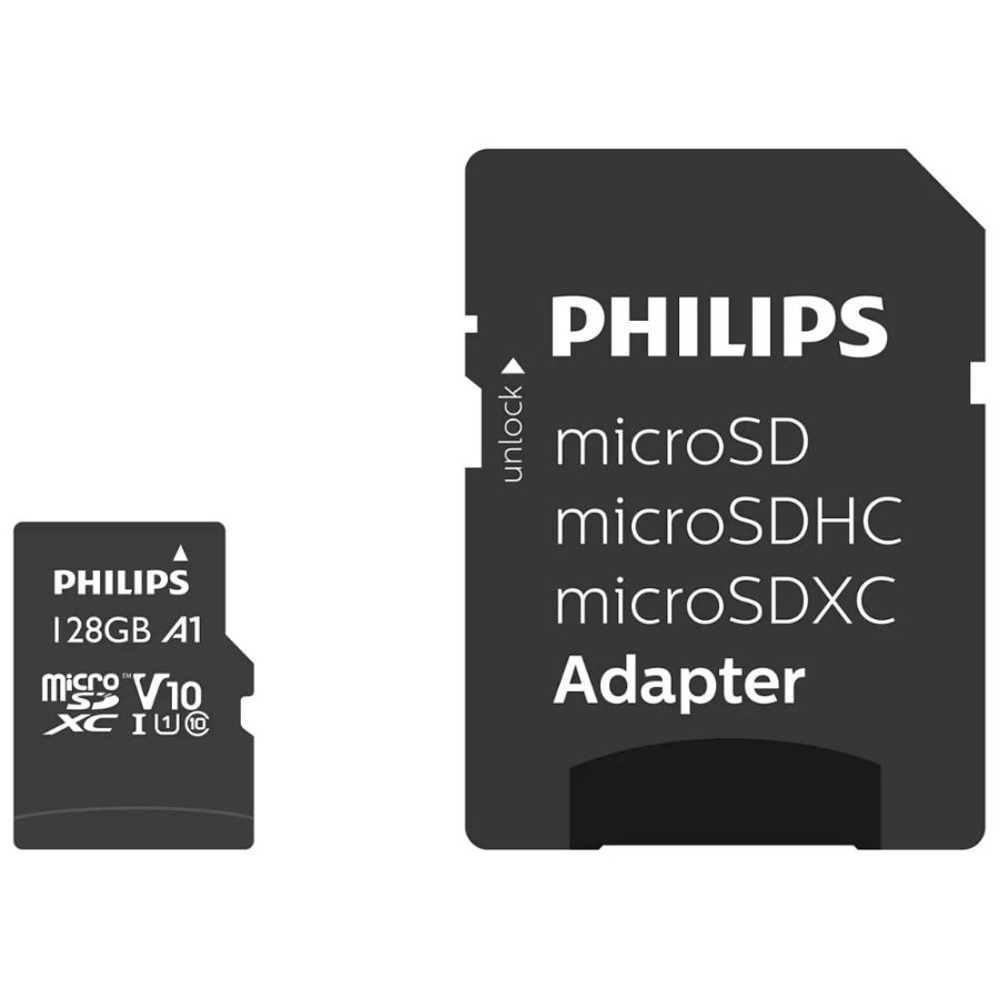 Philips microSDXC 128GB Class 10 U1 UHS-I με αντάπτορα (FM12MP45B/00)