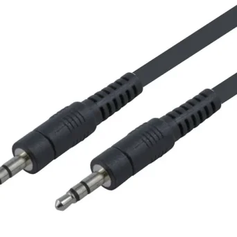 POWERTECH καλώδιο stereo 3.5mm CAB-J008, AUX, nickel plated, 5m, μαύρο