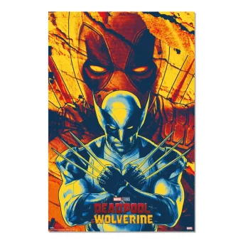 Grupo Erik Αφισα DEADPOOL and WOLVERINE - Retro - Poster 61 x 91cm