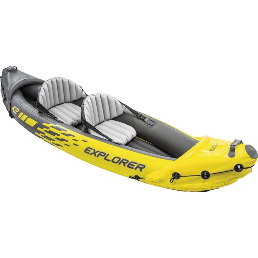 INTEX Φουσκωτό Kayak 2 ατόμων Explorer K2 Kayak Κίτρινο-Γκρι