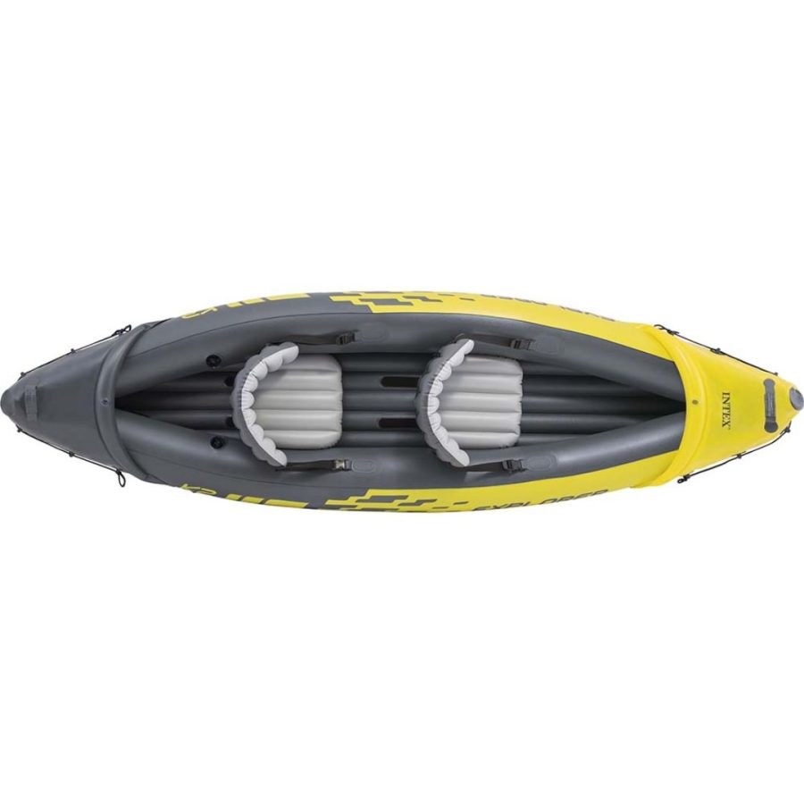 INTEX Φουσκωτό Kayak 2 ατόμων Explorer K2 Kayak Κίτρινο-Γκρι