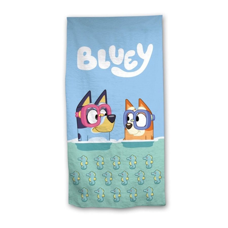 AyMax Πετσέτα θαλάσσης BLUEY: Bluey and Bingo at the beach - Beach Towel 70x140cm