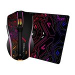 ARMAGGEDDON 2.4G WIRELESS GAMING MOUSE RGB 10000 CPI MIKOYAN FOXBAT-III CYBERPUNK BLACK+ MousePad