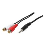 Καλώδιο Ήχου 3.5mm σε 2xRCA M/F LogiLink CA1047 0.2m Μαύρο