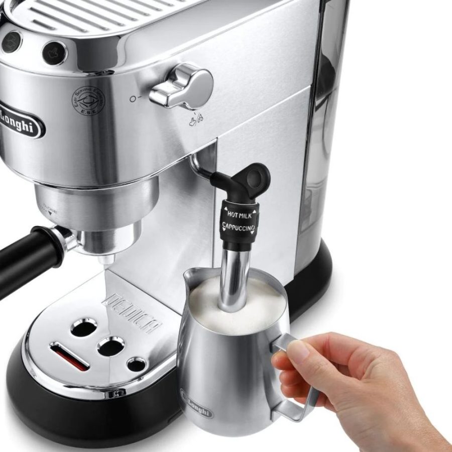 Delonghi Dedica Pump Metal Μηχανή Espresso 1300W Πίεσης 15bar Ασημί