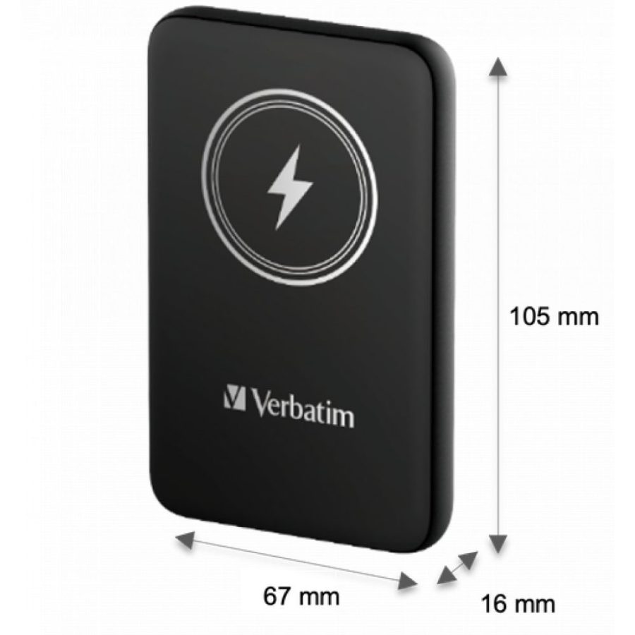 PowerBank Verbatim Charge 'n' Go Magnetic Wireless Power Bank 10000 mAh Black